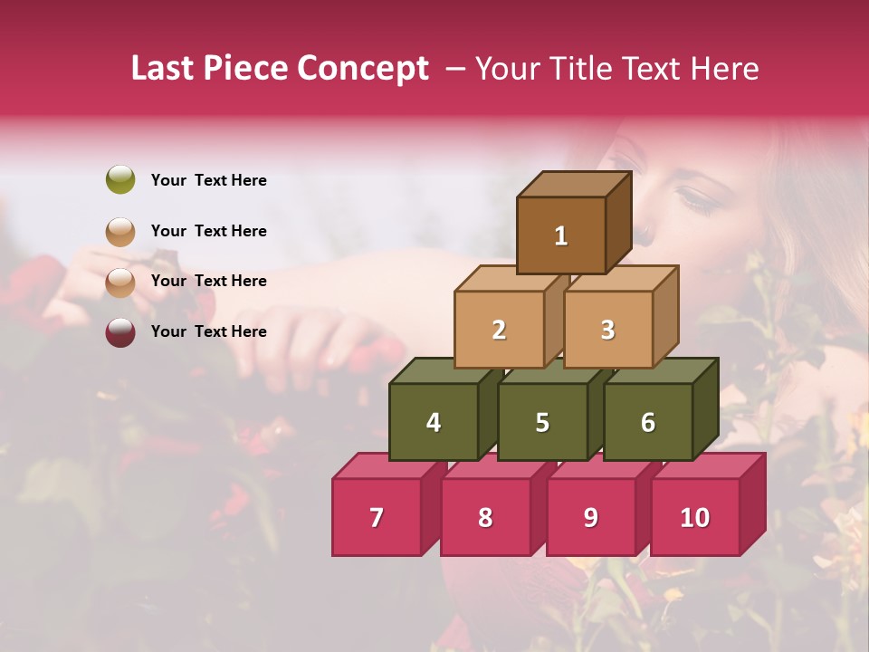 Gardening - Woman Doing Garden Work Cutting The Roses At Beautifully Sunny Day PowerPoint Template