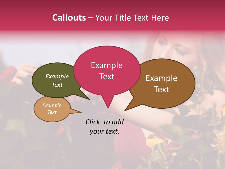 Gardening - Woman Doing Garden Work Cutting The Roses At Beautifully Sunny Day PowerPoint Template