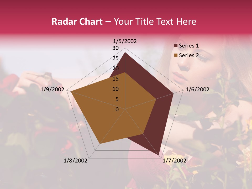 Gardening - Woman Doing Garden Work Cutting The Roses At Beautifully Sunny Day PowerPoint Template