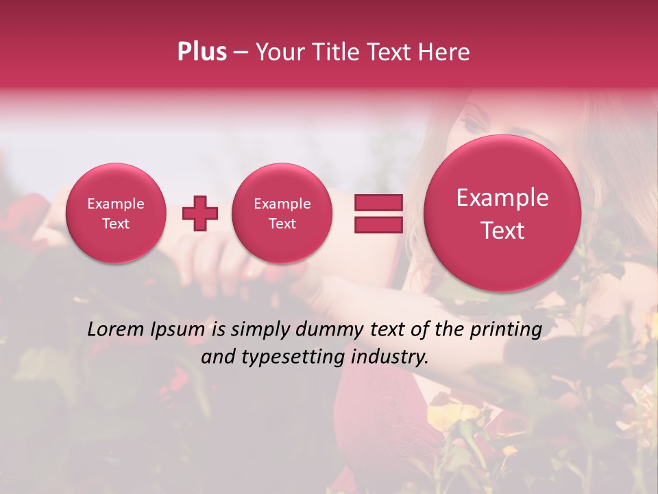 Gardening - Woman Doing Garden Work Cutting The Roses At Beautifully Sunny Day PowerPoint Template