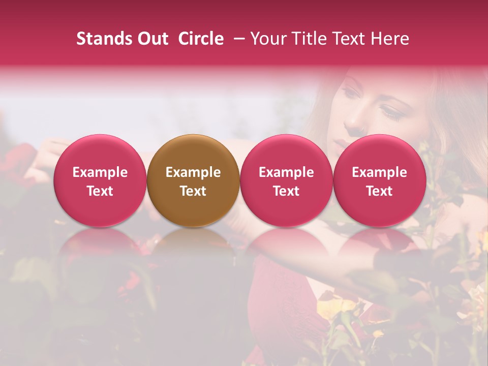 Gardening - Woman Doing Garden Work Cutting The Roses At Beautifully Sunny Day PowerPoint Template