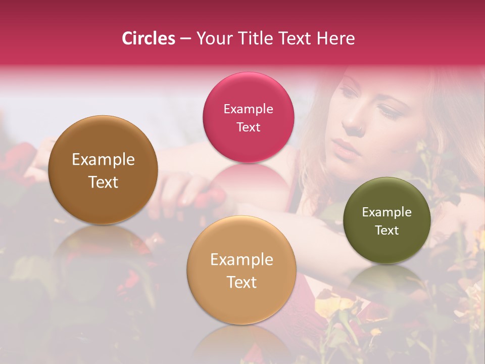 Gardening - Woman Doing Garden Work Cutting The Roses At Beautifully Sunny Day PowerPoint Template