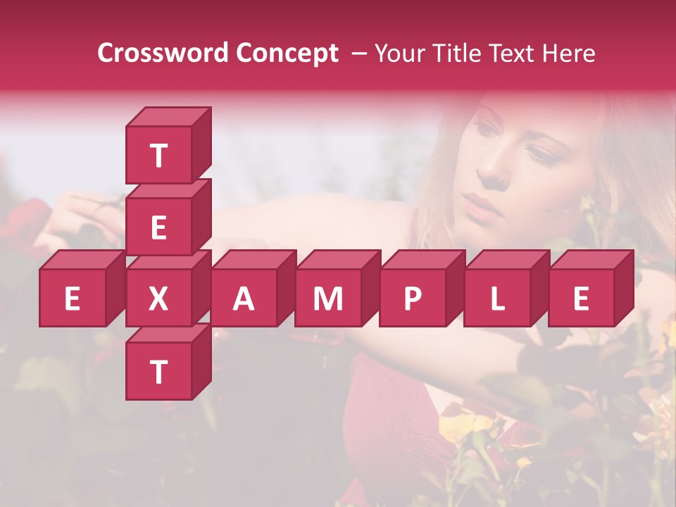 Gardening - Woman Doing Garden Work Cutting The Roses At Beautifully Sunny Day PowerPoint Template