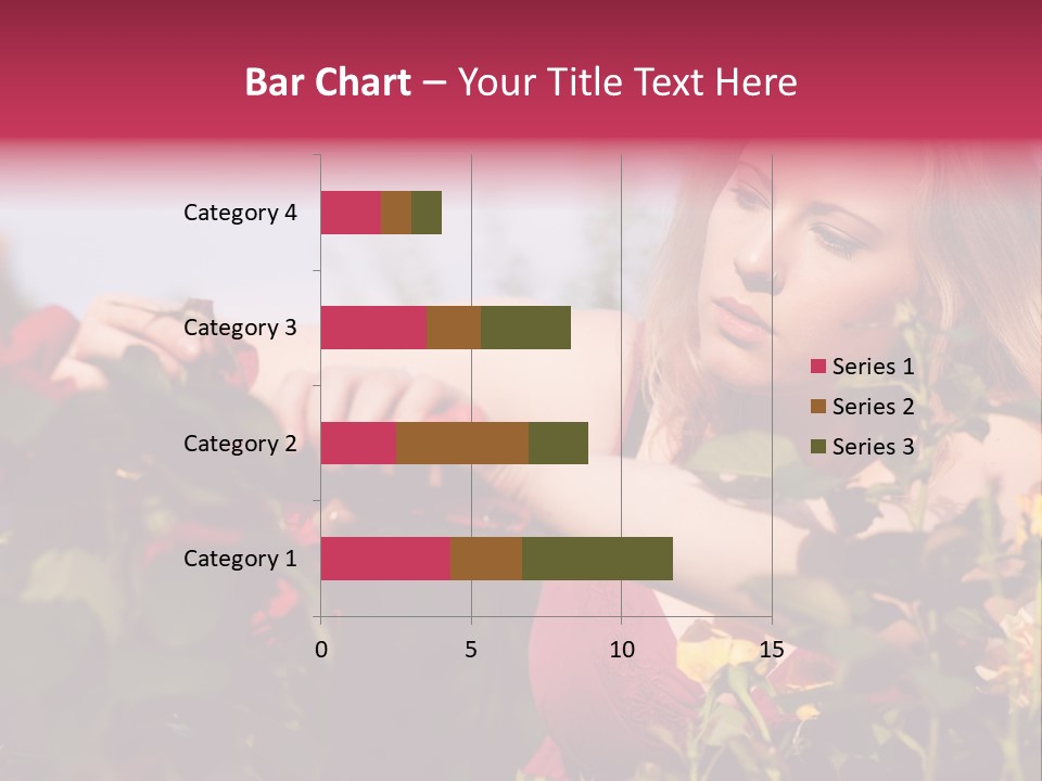 Gardening - Woman Doing Garden Work Cutting The Roses At Beautifully Sunny Day PowerPoint Template