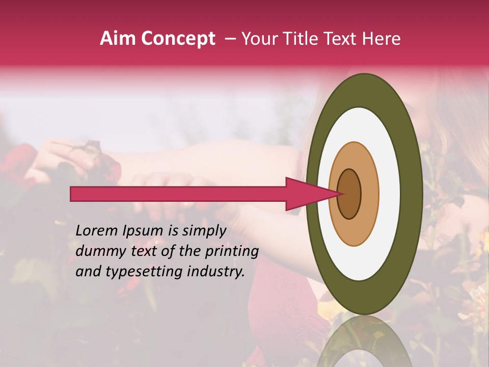 Gardening - Woman Doing Garden Work Cutting The Roses At Beautifully Sunny Day PowerPoint Template