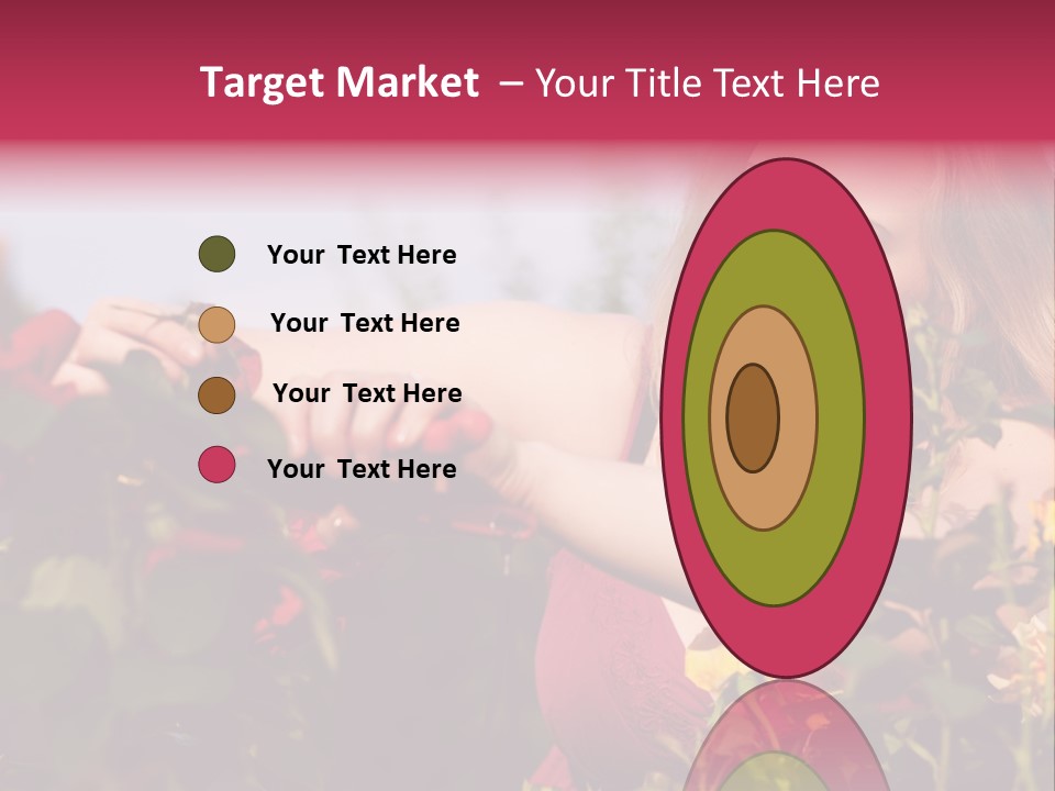 Gardening - Woman Doing Garden Work Cutting The Roses At Beautifully Sunny Day PowerPoint Template