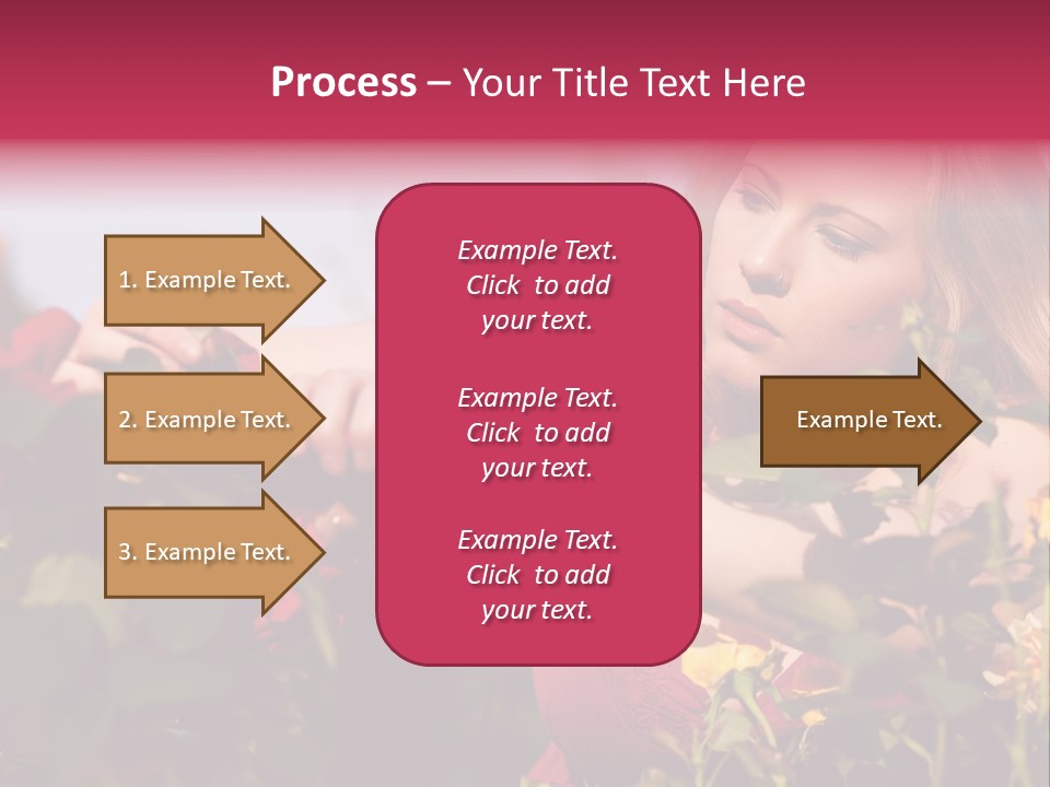 Gardening - Woman Doing Garden Work Cutting The Roses At Beautifully Sunny Day PowerPoint Template