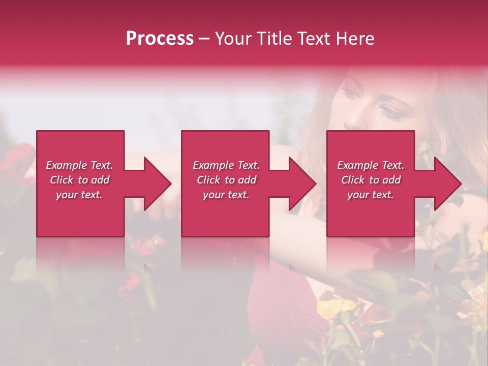 Gardening - Woman Doing Garden Work Cutting The Roses At Beautifully Sunny Day PowerPoint Template