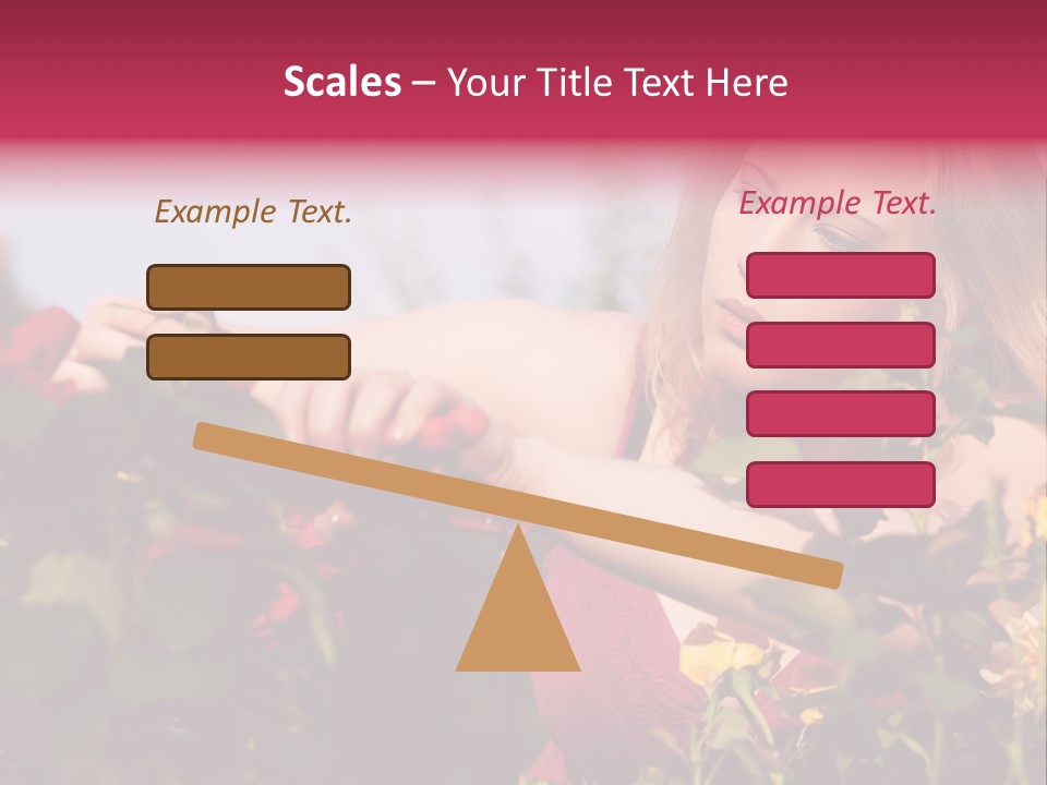Gardening - Woman Doing Garden Work Cutting The Roses At Beautifully Sunny Day PowerPoint Template