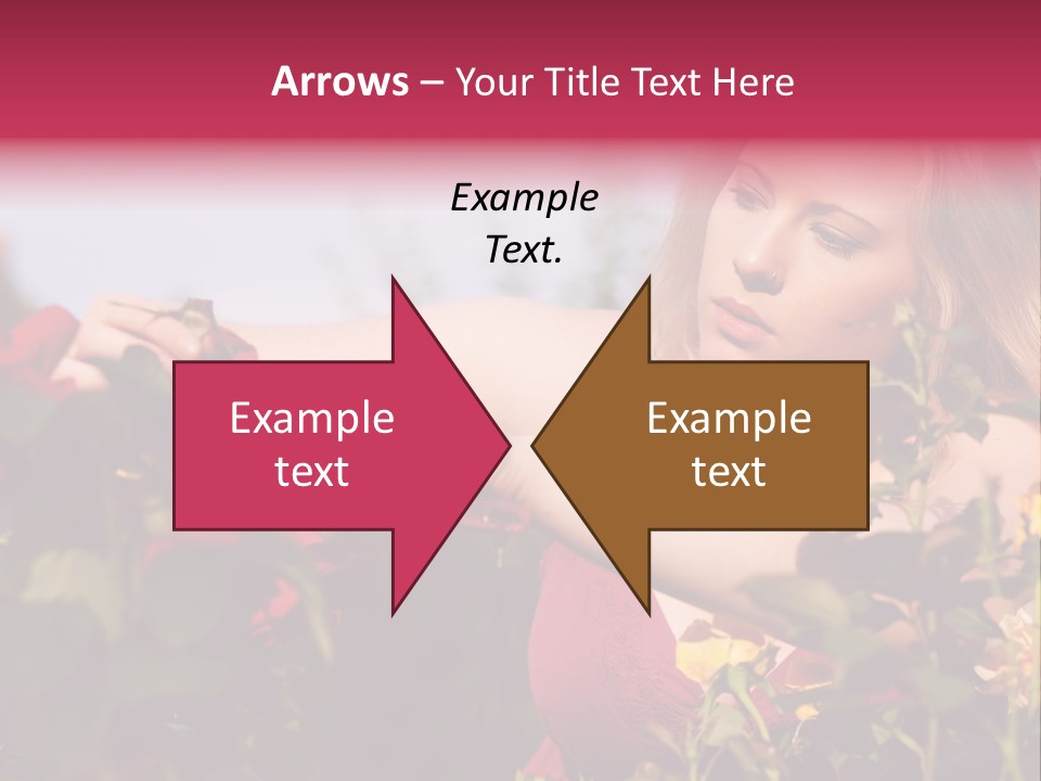Gardening - Woman Doing Garden Work Cutting The Roses At Beautifully Sunny Day PowerPoint Template