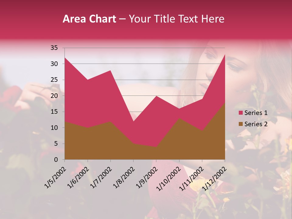 Gardening - Woman Doing Garden Work Cutting The Roses At Beautifully Sunny Day PowerPoint Template