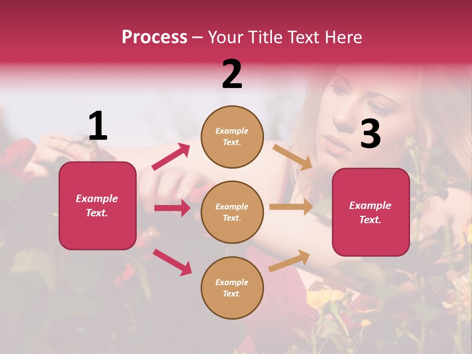 Gardening - Woman Doing Garden Work Cutting The Roses At Beautifully Sunny Day PowerPoint Template