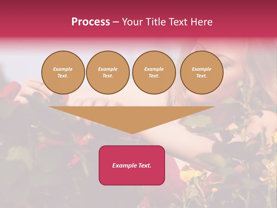 Gardening - Woman Doing Garden Work Cutting The Roses At Beautifully Sunny Day PowerPoint Template