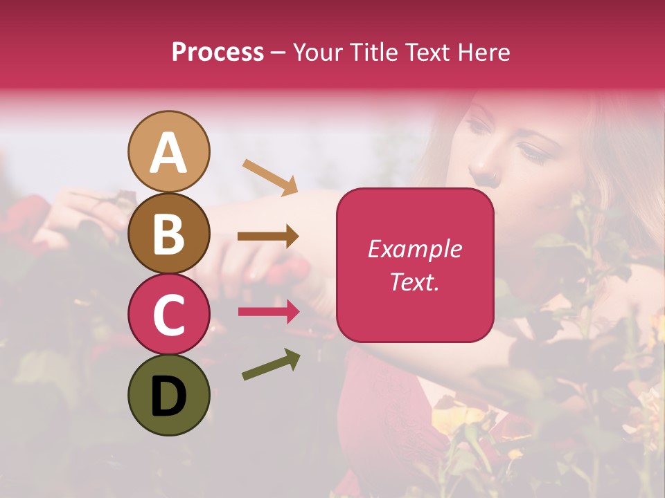 Gardening - Woman Doing Garden Work Cutting The Roses At Beautifully Sunny Day PowerPoint Template
