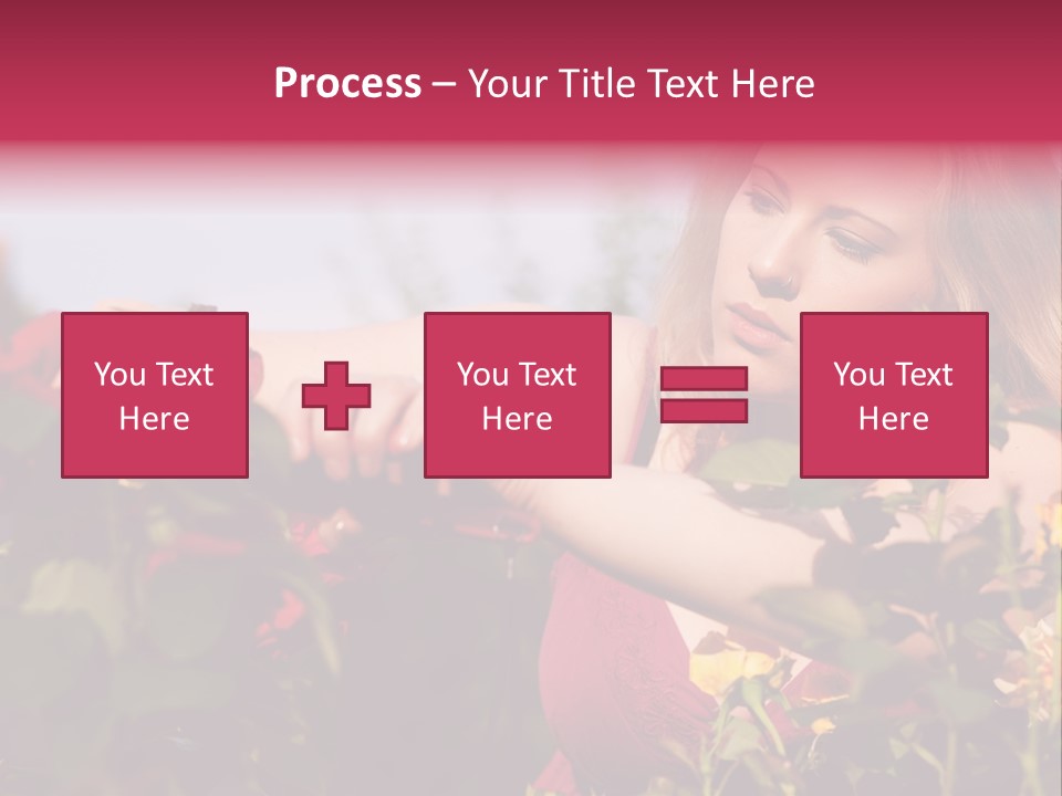 Gardening - Woman Doing Garden Work Cutting The Roses At Beautifully Sunny Day PowerPoint Template