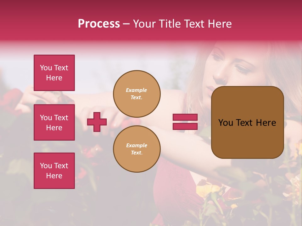 Gardening - Woman Doing Garden Work Cutting The Roses At Beautifully Sunny Day PowerPoint Template