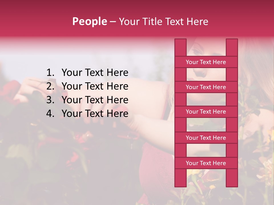 Gardening - Woman Doing Garden Work Cutting The Roses At Beautifully Sunny Day PowerPoint Template