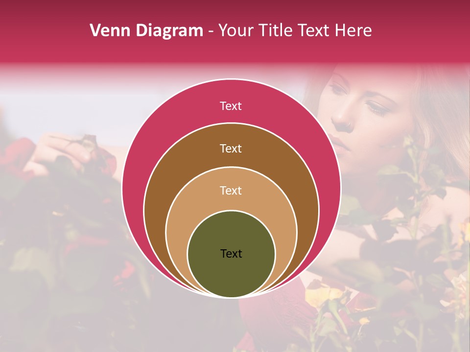 Gardening - Woman Doing Garden Work Cutting The Roses At Beautifully Sunny Day PowerPoint Template