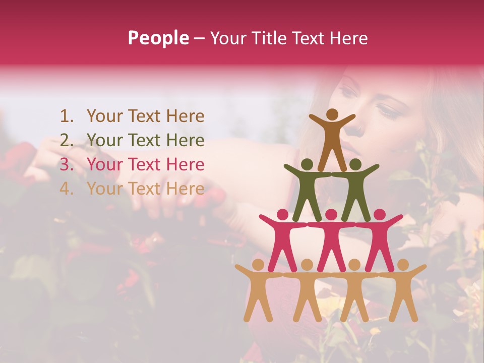 Gardening - Woman Doing Garden Work Cutting The Roses At Beautifully Sunny Day PowerPoint Template