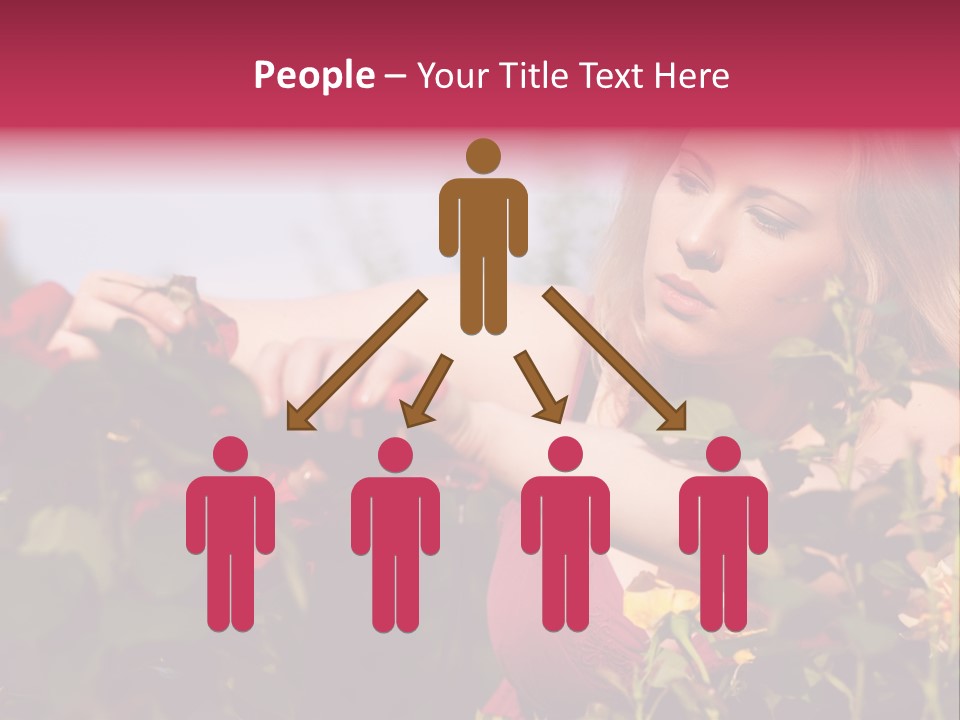 Gardening - Woman Doing Garden Work Cutting The Roses At Beautifully Sunny Day PowerPoint Template