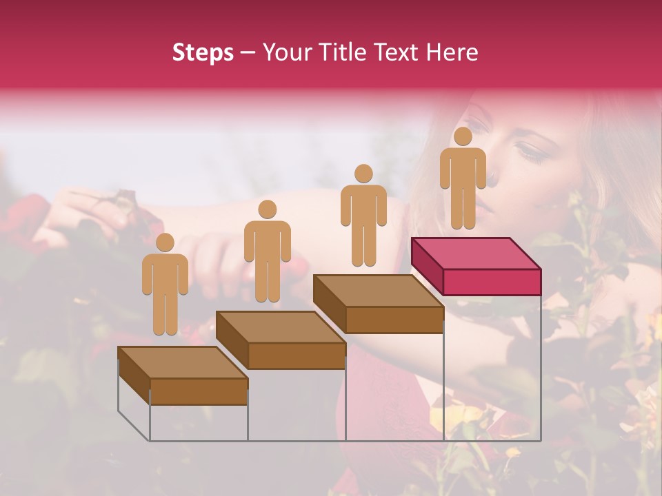 Gardening - Woman Doing Garden Work Cutting The Roses At Beautifully Sunny Day PowerPoint Template