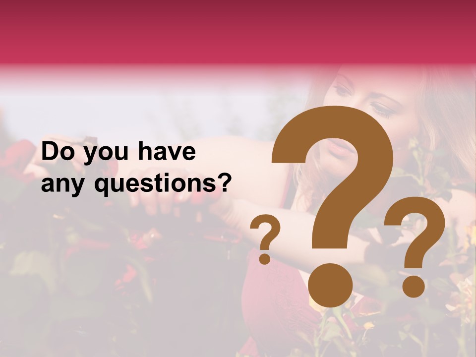 Gardening - Woman Doing Garden Work Cutting The Roses At Beautifully Sunny Day PowerPoint Template