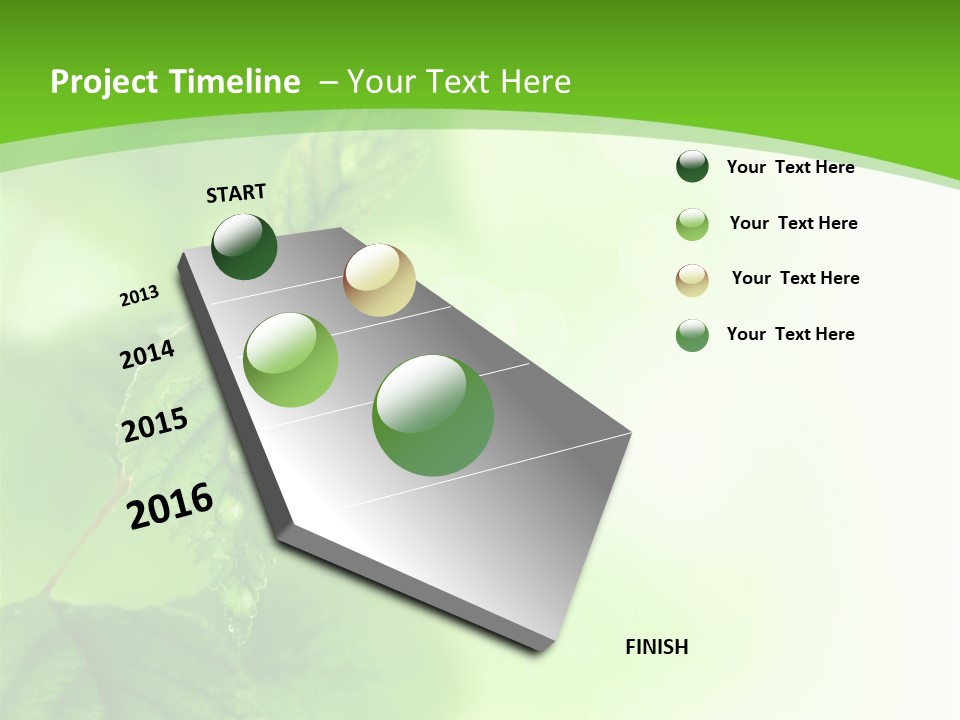 Beautiful Fresh Leaves With Water Drops PowerPoint Template