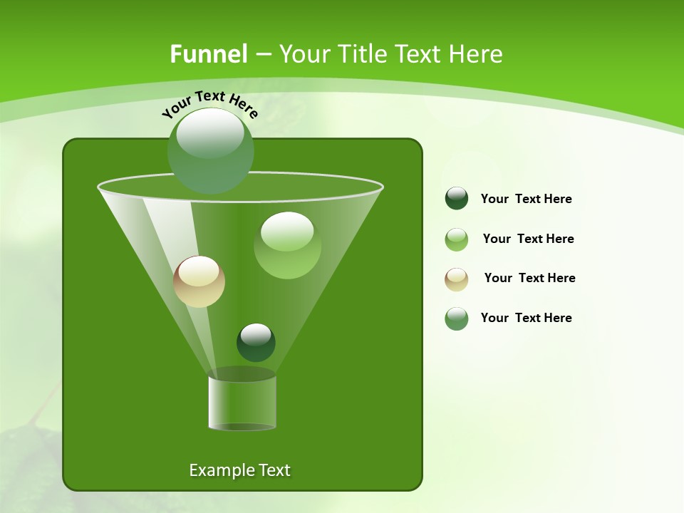 Beautiful Fresh Leaves With Water Drops PowerPoint Template