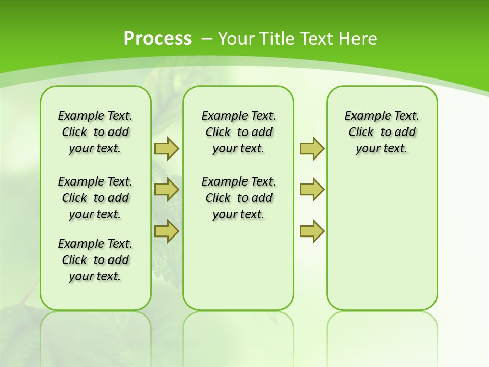 Beautiful Fresh Leaves With Water Drops PowerPoint Template
