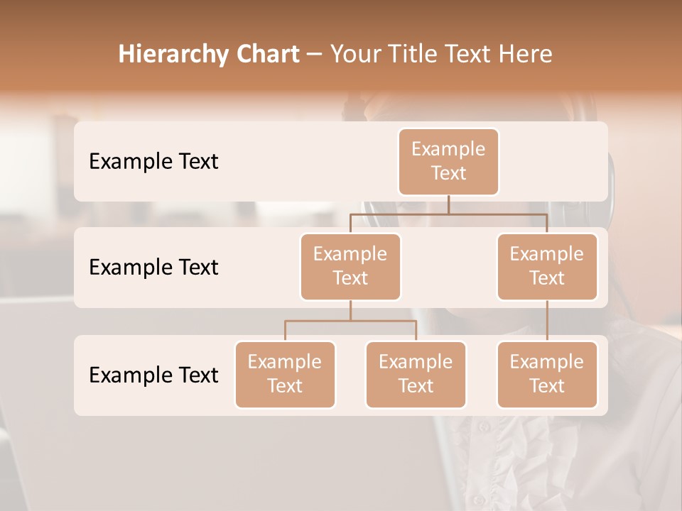 Girl Is Using Computer With Headphones PowerPoint Template