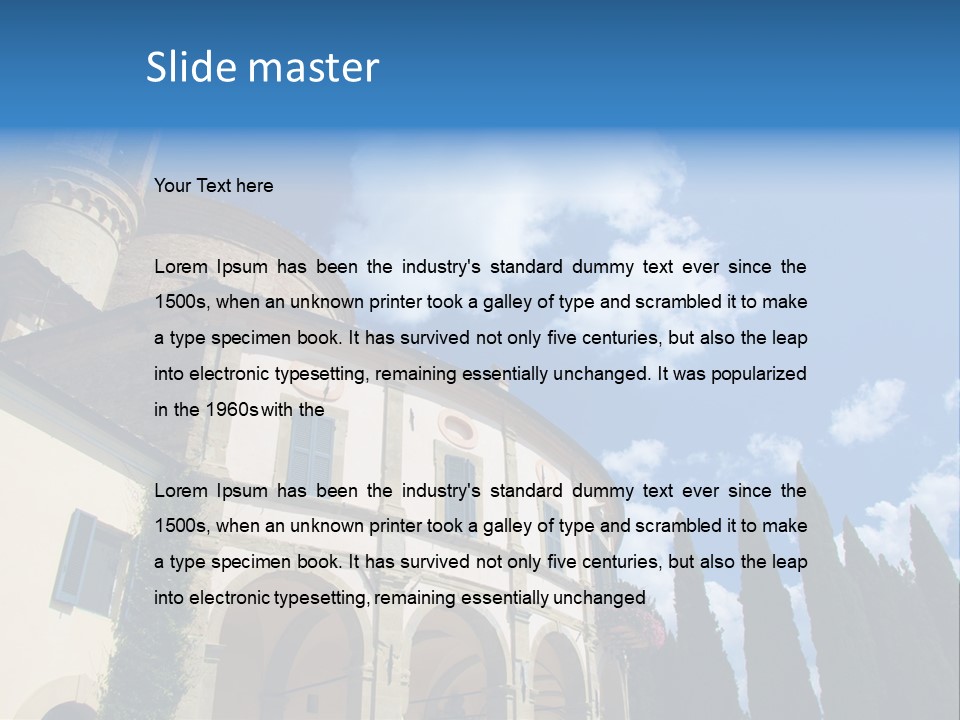 A Large Building With A Clock On The Front Of It PowerPoint Template