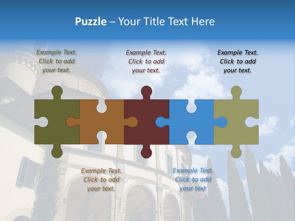 A Large Building With A Clock On The Front Of It PowerPoint Template