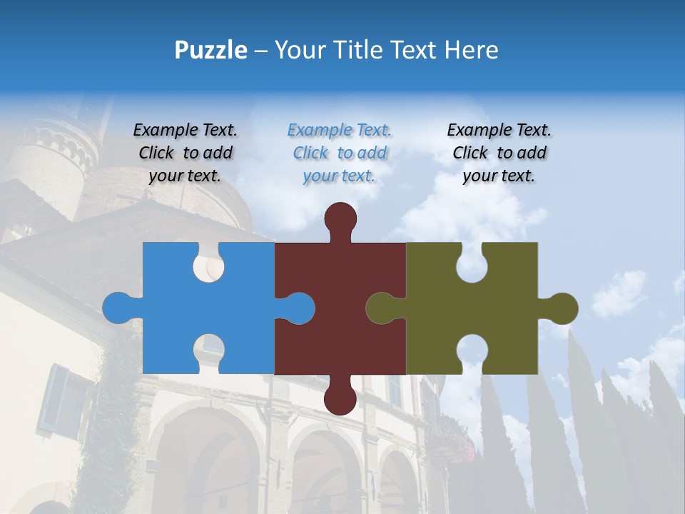 A Large Building With A Clock On The Front Of It PowerPoint Template