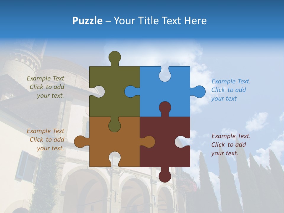 A Large Building With A Clock On The Front Of It PowerPoint Template