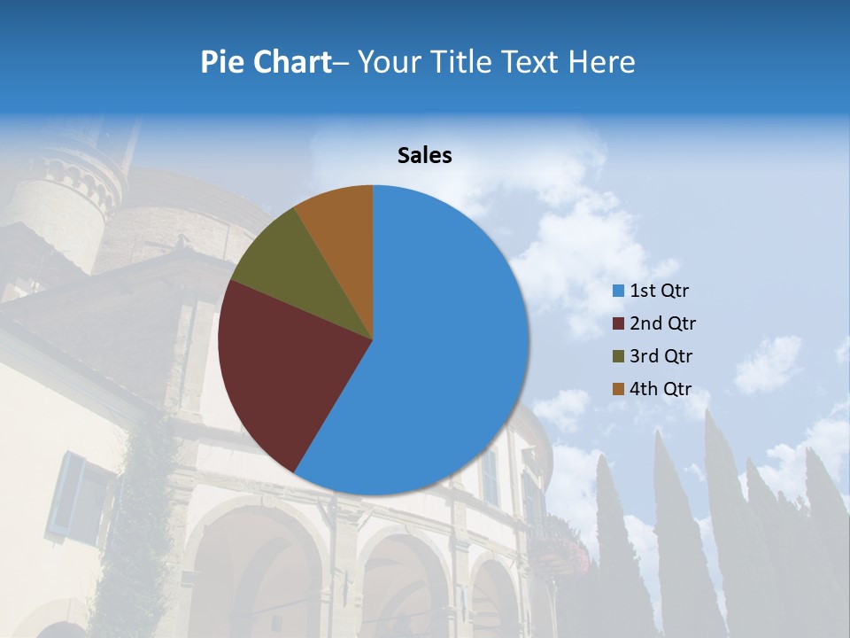 A Large Building With A Clock On The Front Of It PowerPoint Template