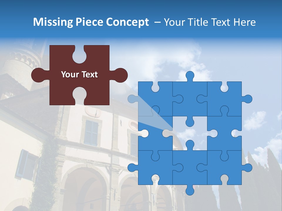 A Large Building With A Clock On The Front Of It PowerPoint Template