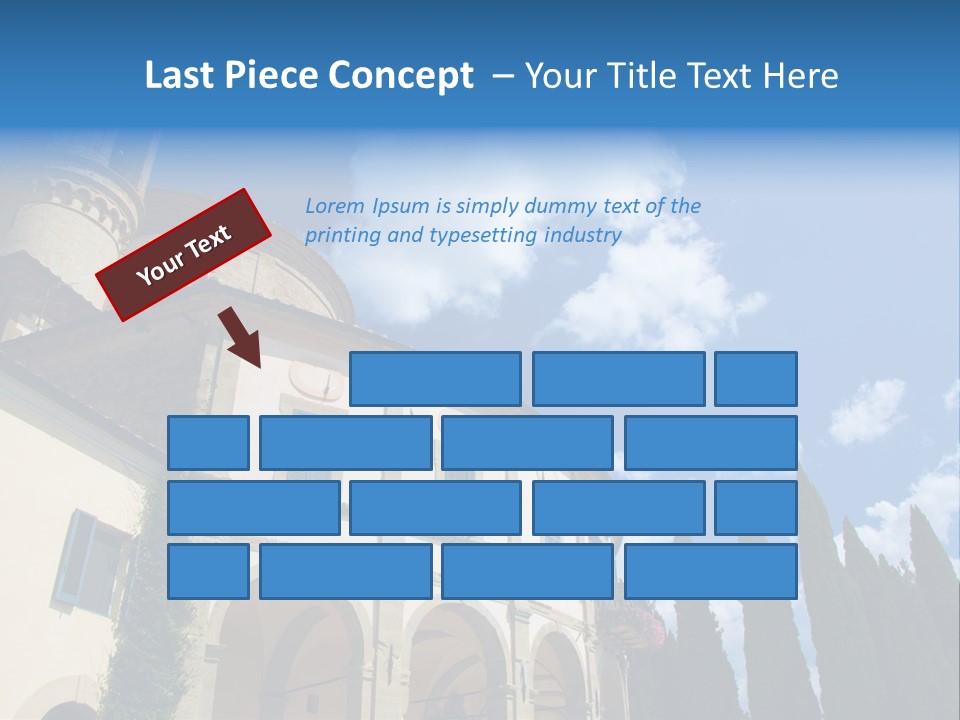 A Large Building With A Clock On The Front Of It PowerPoint Template
