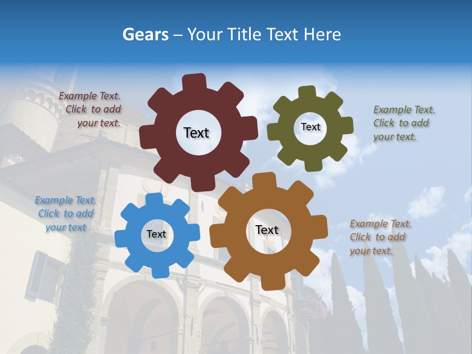 A Large Building With A Clock On The Front Of It PowerPoint Template