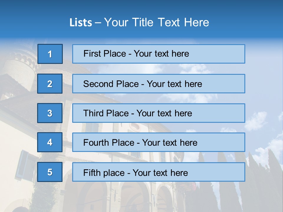 A Large Building With A Clock On The Front Of It PowerPoint Template
