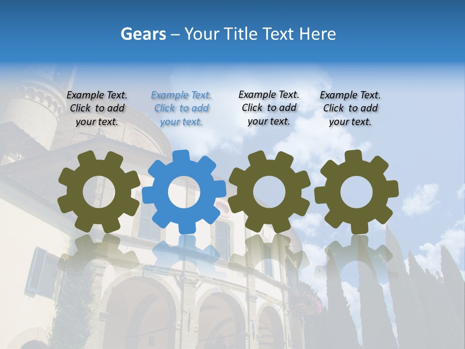 A Large Building With A Clock On The Front Of It PowerPoint Template