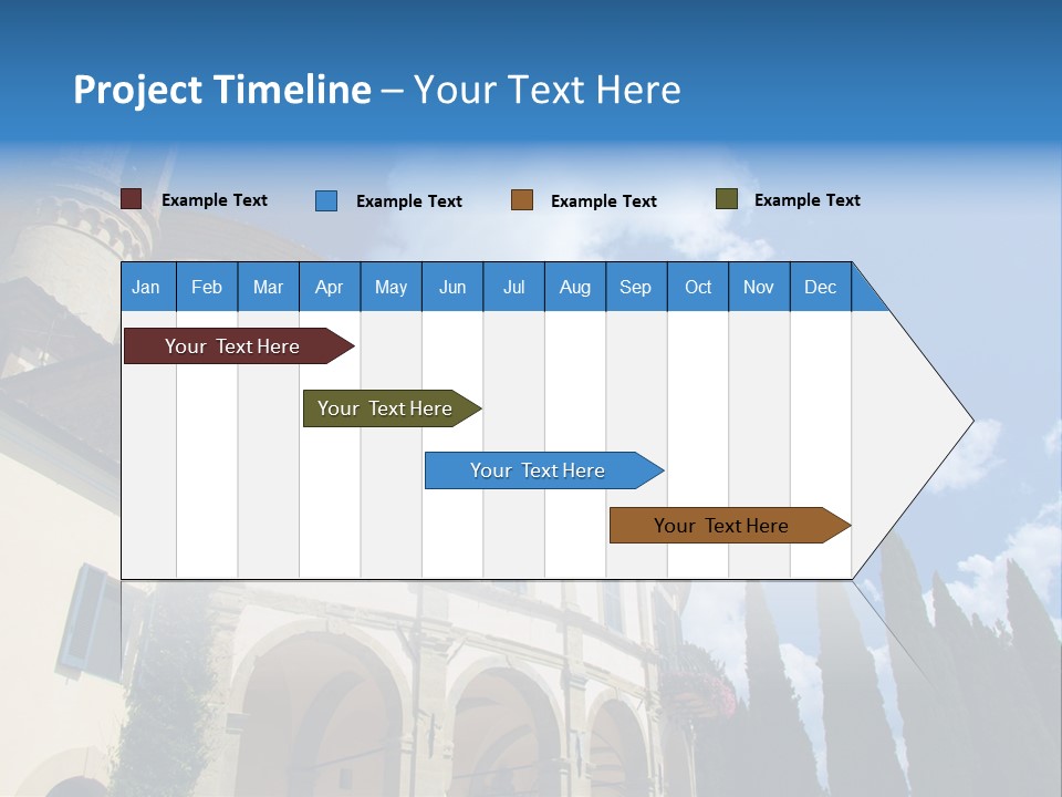 A Large Building With A Clock On The Front Of It PowerPoint Template