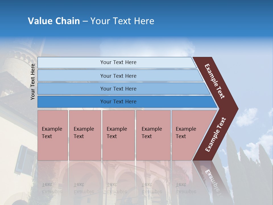 A Large Building With A Clock On The Front Of It PowerPoint Template