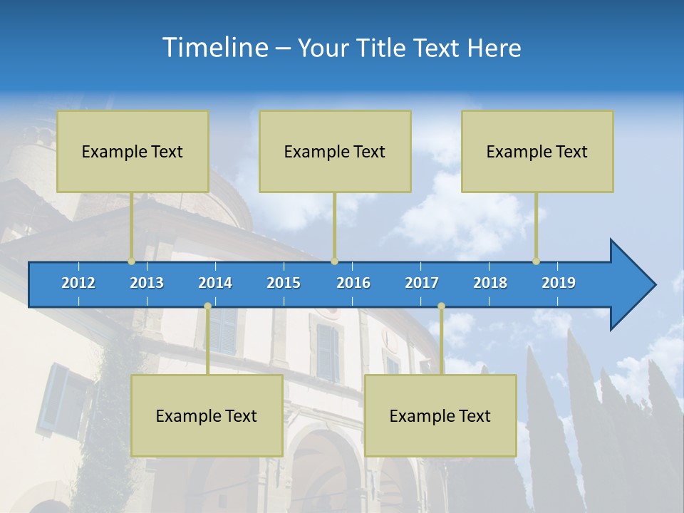 A Large Building With A Clock On The Front Of It PowerPoint Template