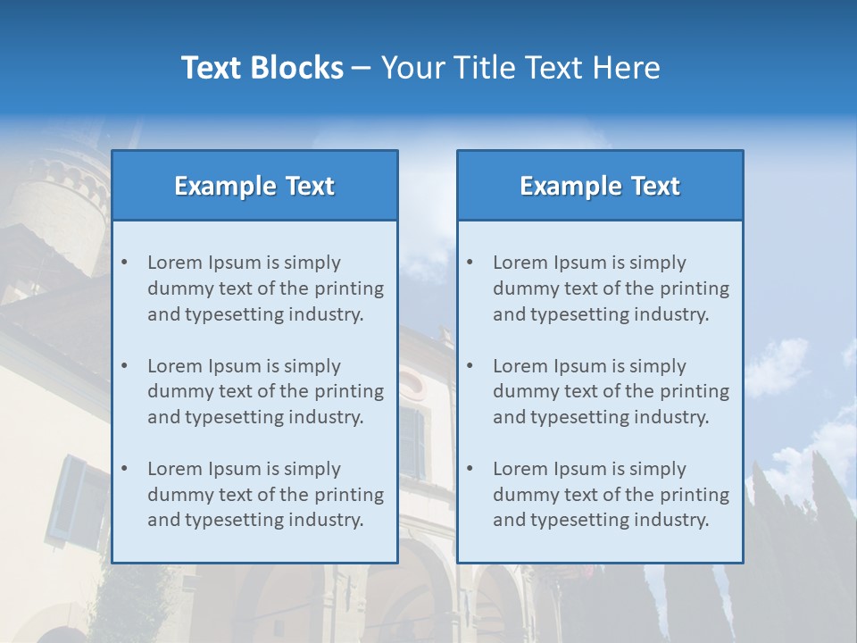 A Large Building With A Clock On The Front Of It PowerPoint Template