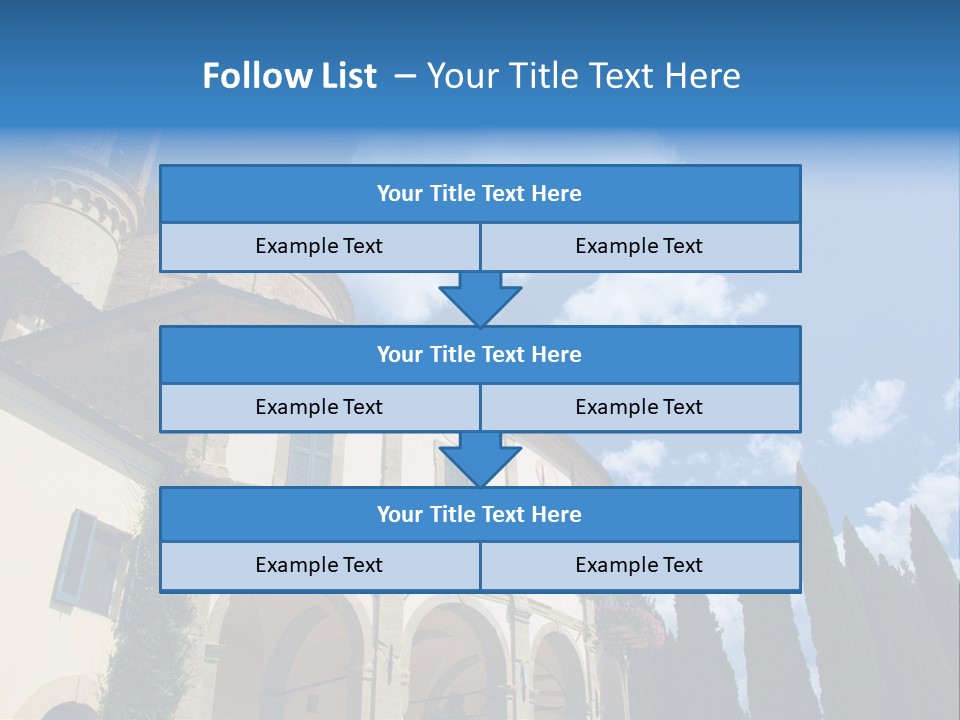 A Large Building With A Clock On The Front Of It PowerPoint Template