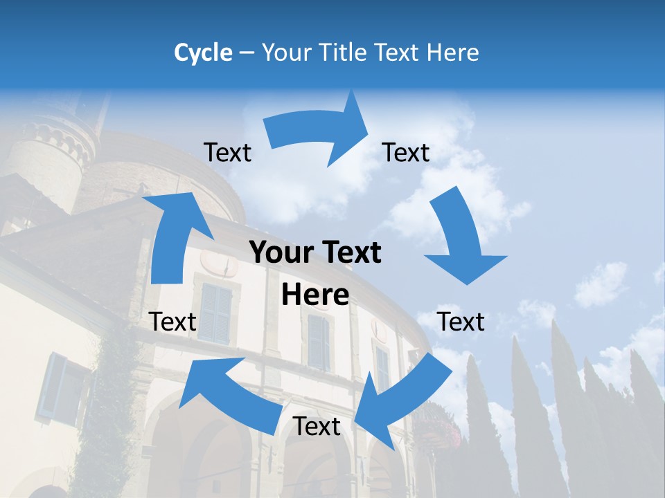 A Large Building With A Clock On The Front Of It PowerPoint Template