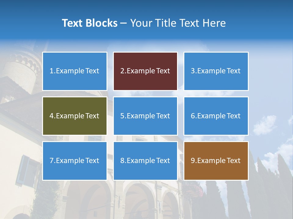 A Large Building With A Clock On The Front Of It PowerPoint Template