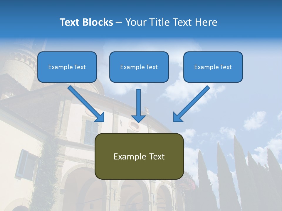 A Large Building With A Clock On The Front Of It PowerPoint Template
