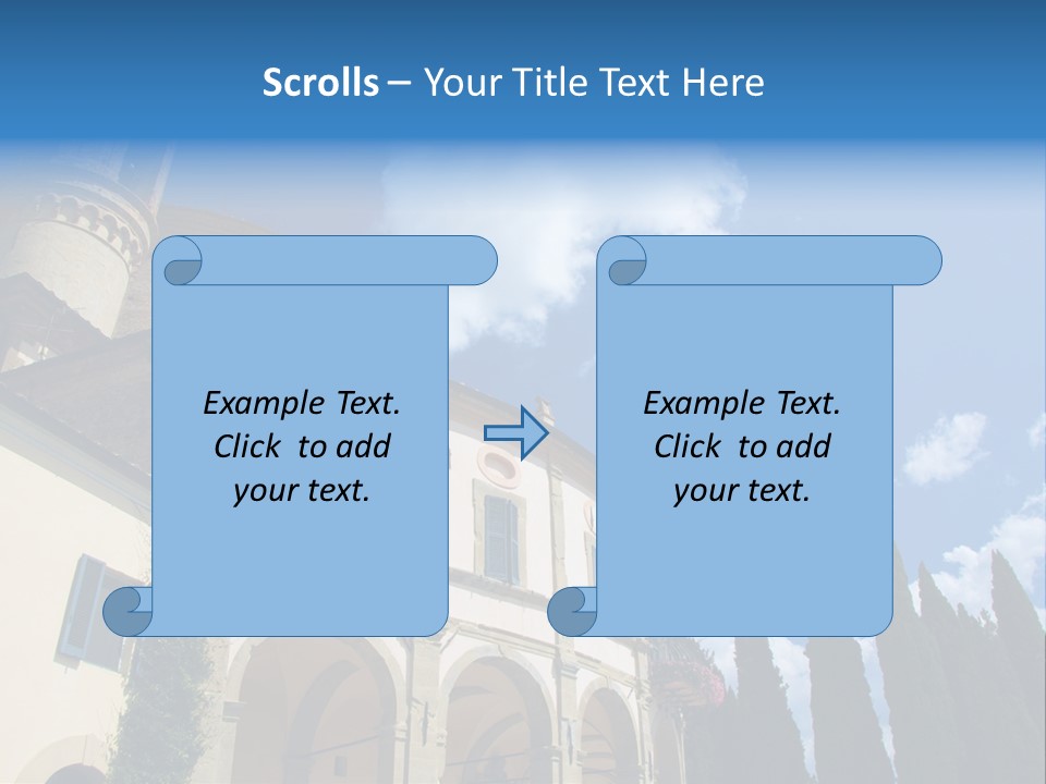 A Large Building With A Clock On The Front Of It PowerPoint Template
