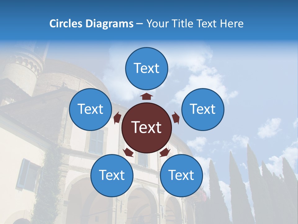 A Large Building With A Clock On The Front Of It PowerPoint Template